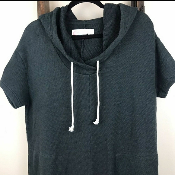Free People Ocean Avenue Pullover Hooded Drawstring Nubby Oversized Size Medium - Picture 11 of 13